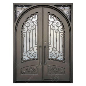 Residential Wrought Iron Entrance French Door Double