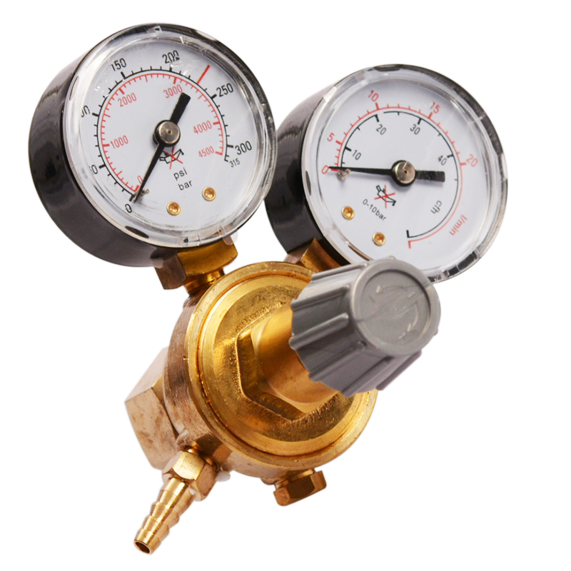 Mini Argon CO2 Gas Bottle Pressure Regulator MIG TIG Welding Flow Meter Gauge W21.8 1/4 Thread 0-20 mpa Regulator