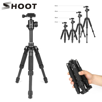 SHOOT Lightweight Portable Travel Camera Tripod Aluminum Desktop Tripod For Canon 80D 60D Nikon D3100 P520 Sony Digital SLR DSLR