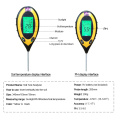 Professional 4 in 1LCD Soil PH Meter Tester PH Moisture meter Temperature Sunlight Intensity measurement Analysis Soil Acidity