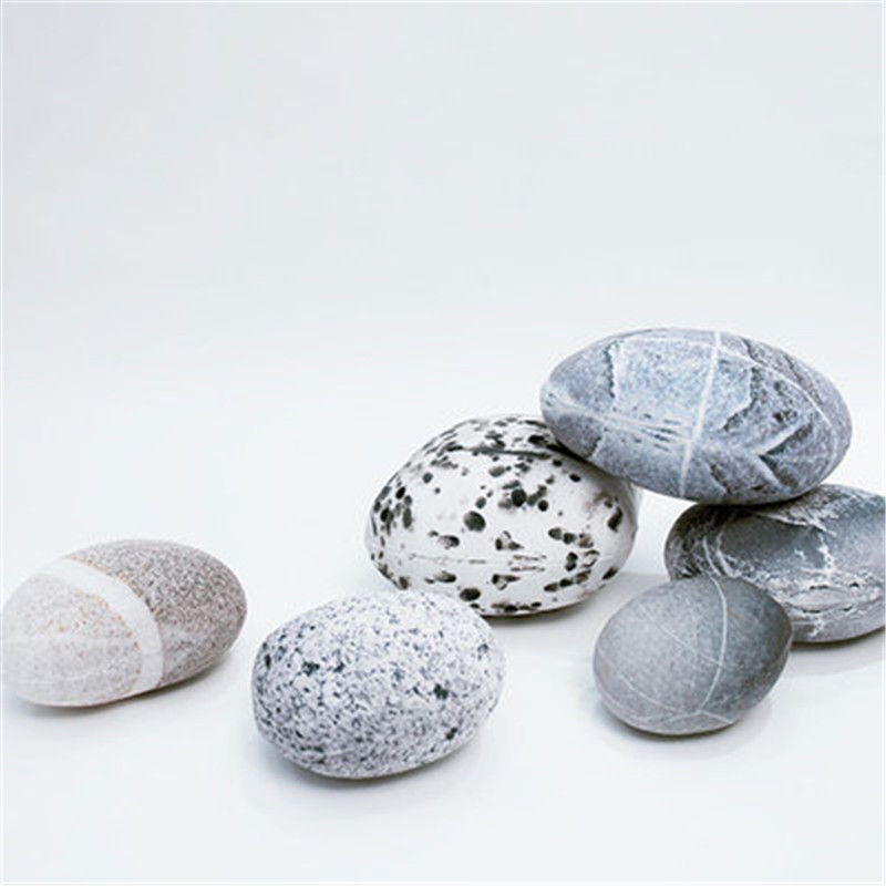 6PCS Pebble Stone Pillow Children's Room Simulation Stone Pillow Texture Cobble Small Stone Pillow Baby Plush Pillow Kids Gifts