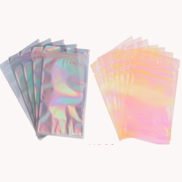 26 sizes 20Pcs/pack Plastic Bag Aluminum Foil Hologram Food Pouch Small Water Proof Zipper Reclosable Pouches