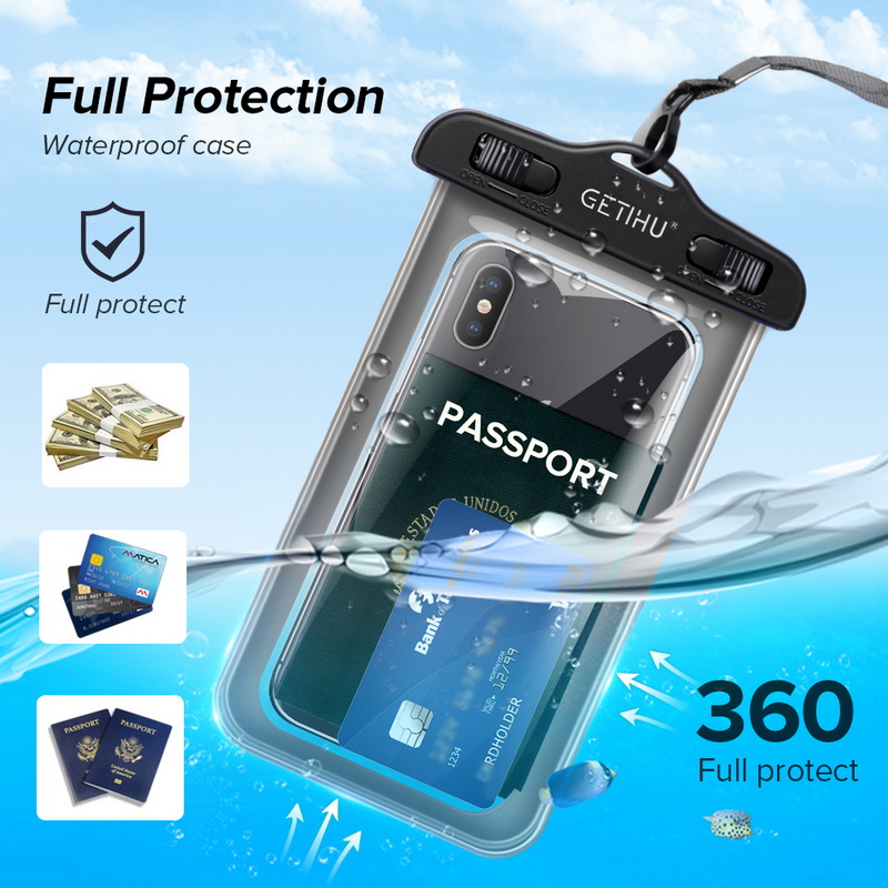 GETIHU Universal Waterproof Case Mobile Phone Cover Coque Water Proof Pouch Bag For iPhone 12 11 Pro Max 8 Plus Samsung Xiaomi