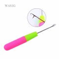 1pcs/lot Plastic crochet braid needle Feather Hair Extension Tools Wig Hook Needle Threader Knitting hair crochet needles