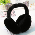 Oversized Headband Earmuffs For Women Girl Fur Winter Ear Warmer Cat Ear Muffs Earlap Glitter Sequin Earmuffs Newest 2021