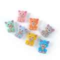 Keep&Grow 10pcs Cat Teether Silicone beads Rodent DIY Baby Kitten Animal Cartoon Chewing Pacifier Chain Jewelry Toy Accessories