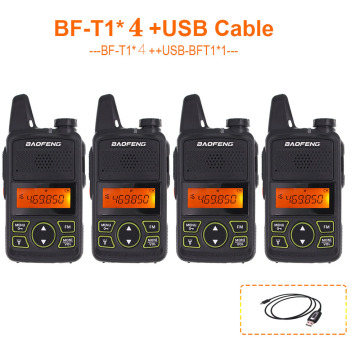 4PCS Baofeng BF-T1 Portable Ptt Earphone MINI Walkie Talkie Handheld bft1 Civil Hotel Radio Comunicador Ham HF Transceiver