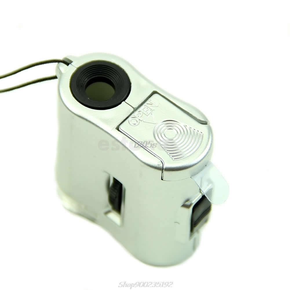 60 X Microscope Jeweler Loupe Lens Illuminated Magnifier Glass With LED UV Light Jy29 20 Dropship