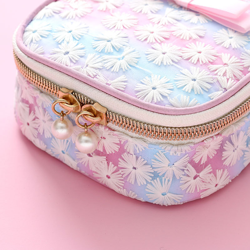 Net Yarn Embroidery Girls Diaper Sanitary Napkin Storage Bag Sanitary Pads Bags Cosmetic Jewelry Organizer Makeup Pouch Case