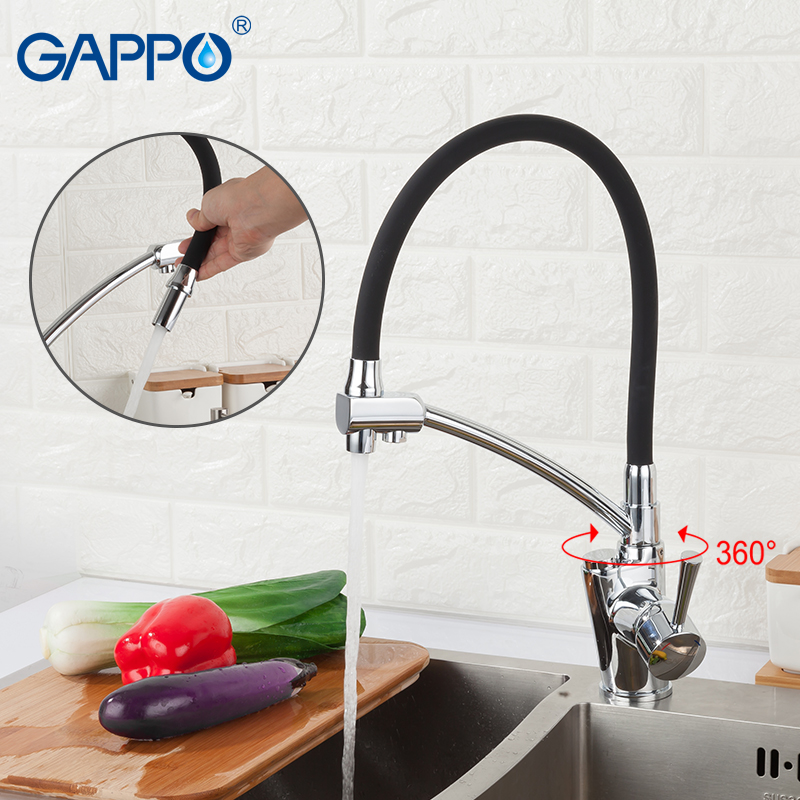 GAPPO Kitchen Faucets Brass Drinking Water Filter Kitchen Sink Faucet with Water Purification Features Mixer Tap
