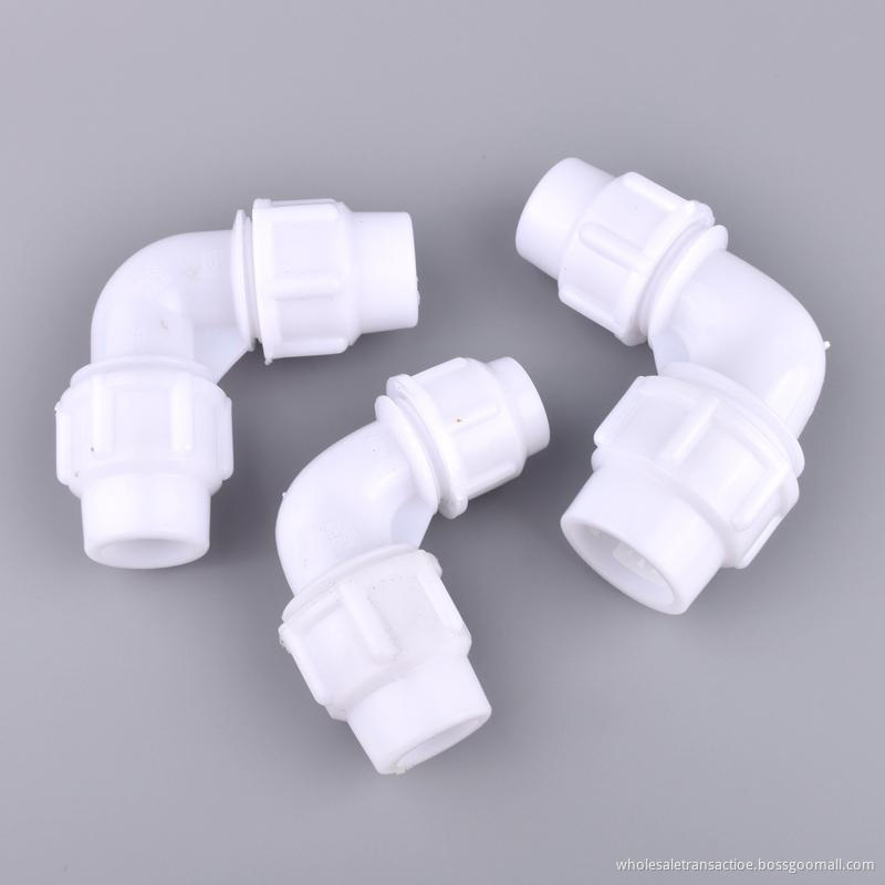 Watering Equipments 1pc 20~32mm PE Elbow Quick Connector Agricultural Irrigation System Tube Joint Greenhouse Garden Water Pipe Fittings