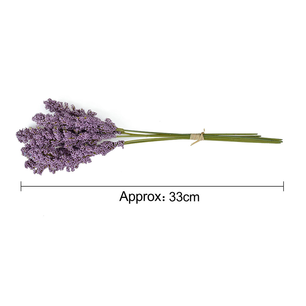 6pcs/bouquet Vanilla Mini Foam Berry Spike Artificial Flower Lavender for Wedding Home Bouquet Decoration DIY Handmade Craft