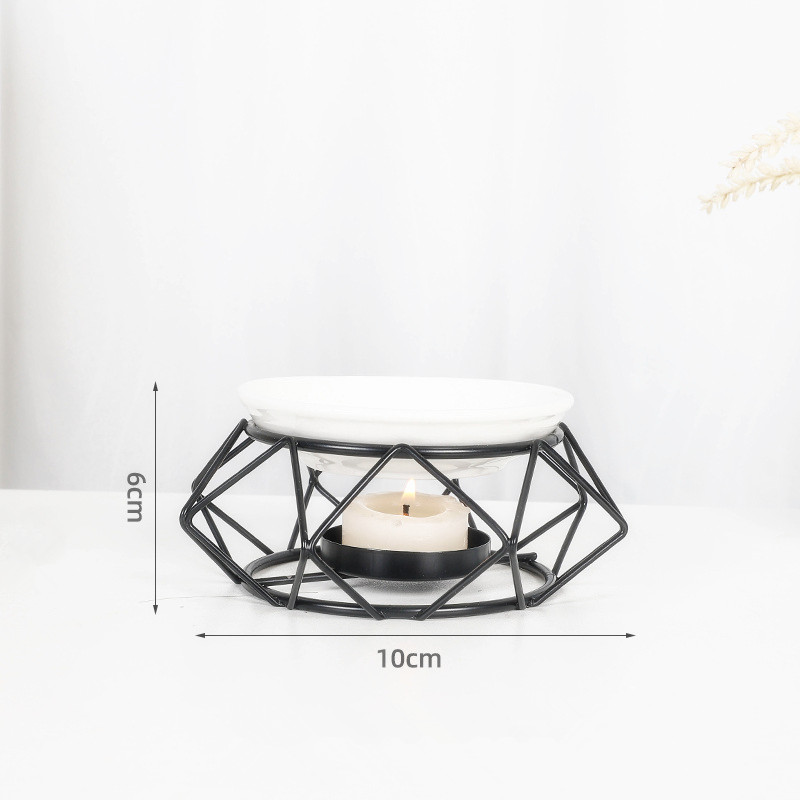 black iron candle holder