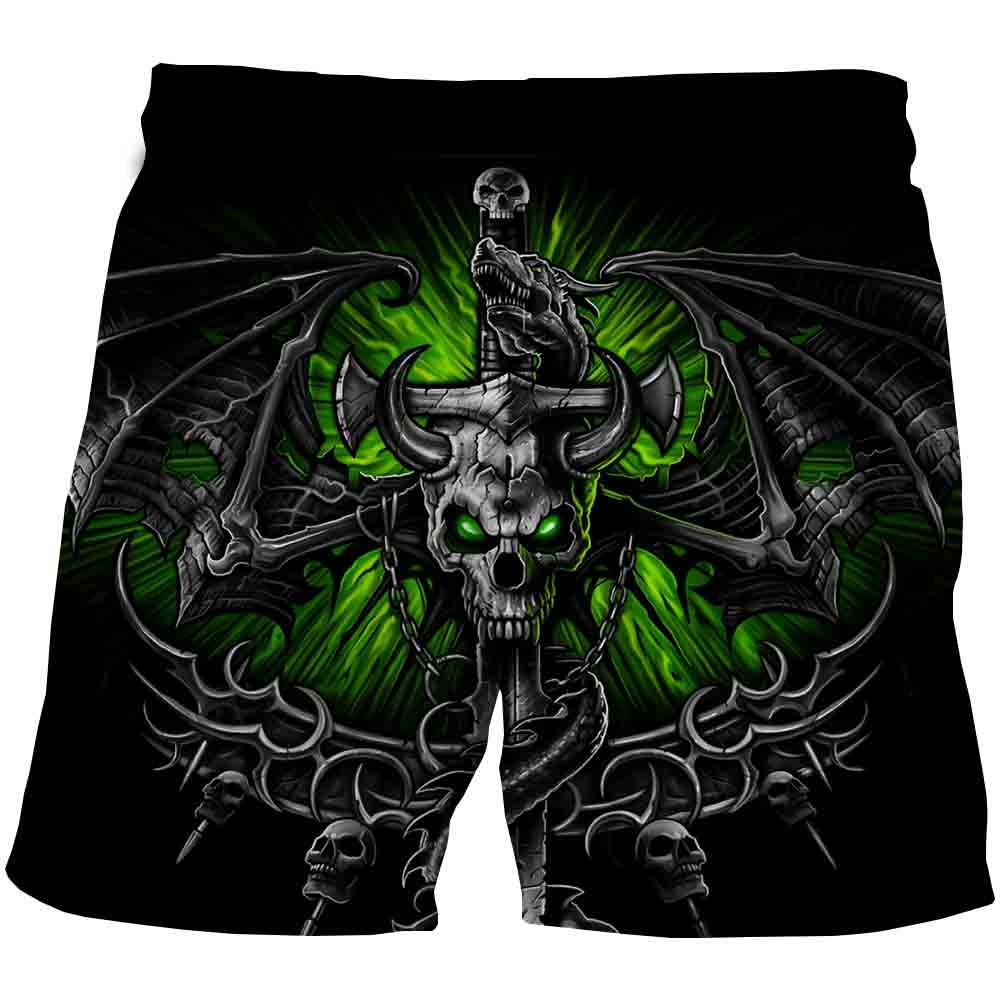 Very Cool Skull Boy's Shorts 3D Printed Shorts Breathable and Comfortable Casual Girl Shorts Teenager Fashionable Skull Shorts