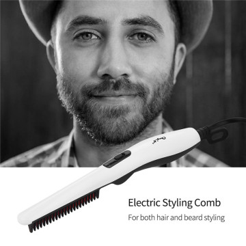 Electric Beard Hair Straightening Brush Hairdressing Comb For Men Multifunctional Straightener Quick Heating Hair Styling Tool