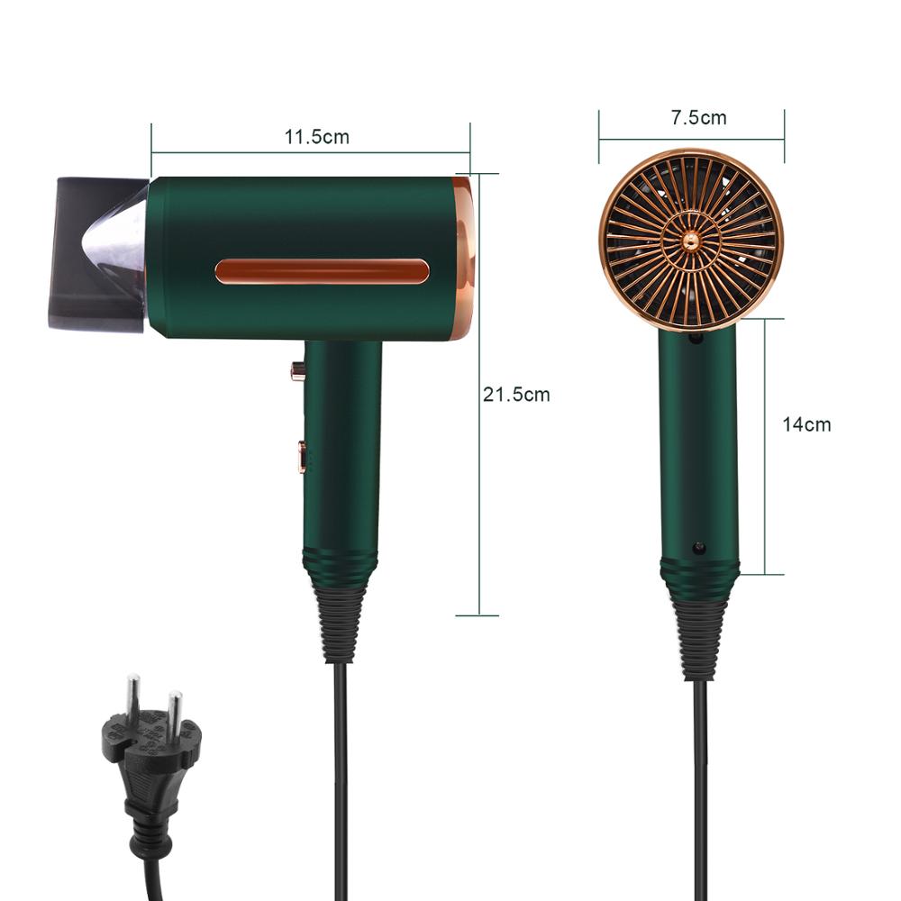 2000W Professional Blow Dryer Electric Hammer Hair Dryer Negative Ion Strong Hot&Cold Air Wind Mini Blower Dry Hairdryer