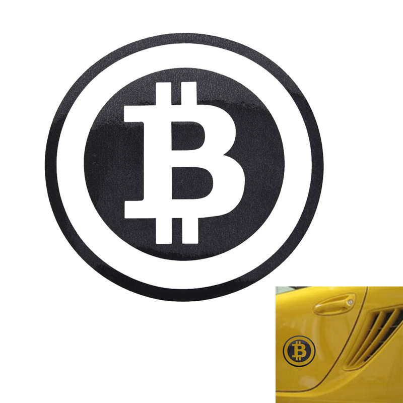 6.3in*6.3in Large Bitcoin Car Sticker Cryptocurrency Blockchain Freedom Sticker Vinyl Car Window Decal