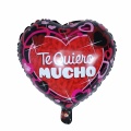 50pcs 18inch Spanish Happy Day I Love You Foil Mylar balloons Love Heart wedding Valentine's Day Helium Balloon Air Globos Ball