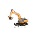 Huina 1510 RC Excavator Car 2.4G 11CH Metal Remote Control Engineering Digger Truck Model Electronic Heavy Machinery Toy