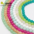 8mm Olive Accessory Crafts Transparent Stones Balls Gifts Loose Beads Summer Jewelry Fitting Chalcedony Wholesale MM0019