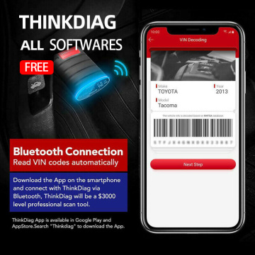 ThinkDiag Bluetooth diagnostic scanner full systems diagnostic tool ECU Coding active test obd2 scanner pk x431 easydiag 3.0