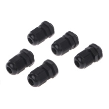 5 Pcs 12mm Compression Cable Glands Black Waterproof IP68 M12 TRS Stuffing Gland