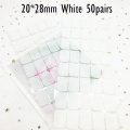 White 20x28mm 50pair