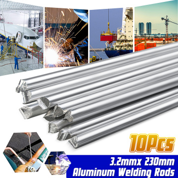 10pcs Low Temperature Easy Melt Aluminum Welding Rods Weld Bars Cored Wire 3.2mm Rod Solder for Soldering Machine