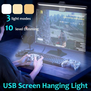 Stepless Dimming Eye-Care LED Desk Lamp For Computer PC Monitor Screen bar Hanging Light LED Reading USB Powered Lamp