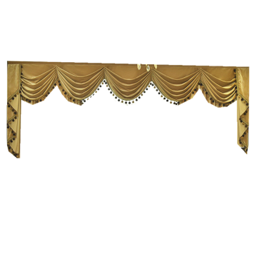 European Royal Velvet Valance Curtains for Living Room Bedroom Luxury Pompom Pelmet Canopy Window Curtain Customized