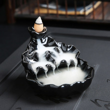 Tower Ceramic Incense Burners Fragrance Holder Backflow Censer Aromatherapy Smoke Reflux Incense Stick Incense Censer 8 Styles