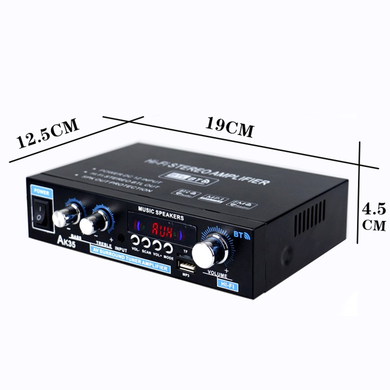5.0 bluetooth 2Channel 90W*2 Audio Power HiFi Amplifier Speaker FM USB Digital Amplifier Stereo class D Remote Control 110-240V