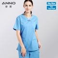 ANNO Elasticity Cotton Spandex Body Nurse Uniform Female Scrubs Suit Dental Hospital Set Work Wear Short/Long Sleeves Clothing