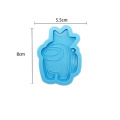 9 Types Among Us Resin Molds Silicone Pendant Keychain Molds AU Character Key Rings Moulds