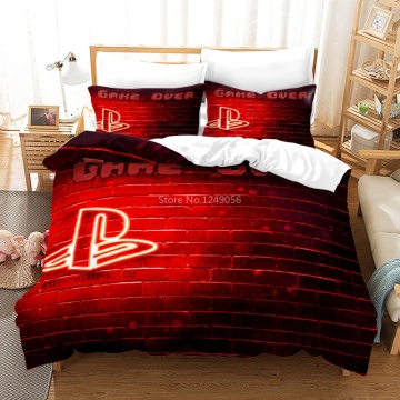3D PlayStation Geometry Bedding Set 2/3pcs Soft Quilt Cover Duvet Cover Set Twin Full Queen King Home Textile Adult Kids Gifts
