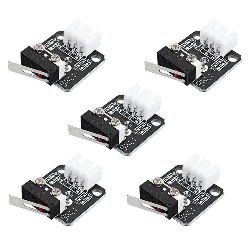 5Pcs 3D Printer Accessories X/Y/Z Axis End Stop Limit Switch 3Pin N/O N/C Control Easy to Use Micro Switch for CR-10 Series Ende