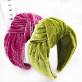 Haimeikang Fashion Flannel Hair Bands Headband For Women knotting Thick Bezel Hair Hoop Gold Velvet Hair Accessories New