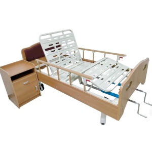 Steel And Wooden Electric Folding Hospital Bed