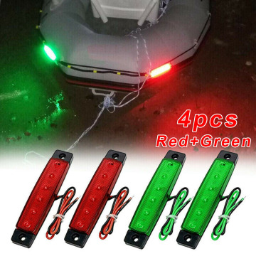 4Pcs DC12V Navigation Lights Waterproof Anti-Collision ABS Plastic Dustproof Exterior Parts Marine Boat Indicator Lamps