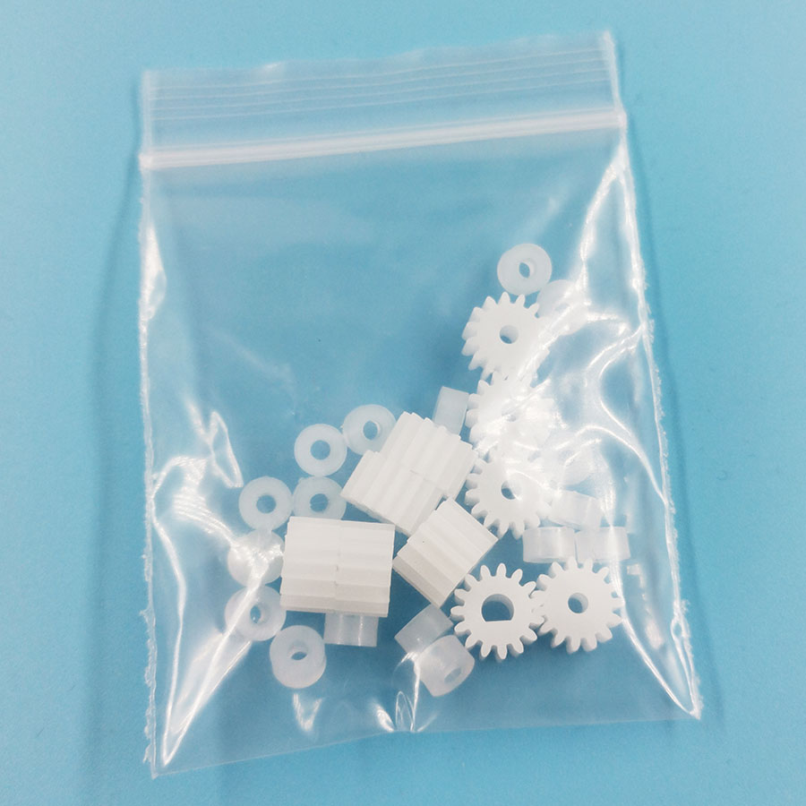 Mixed 15 Teeth Gears and 2mm Shaft Sleeves 26PCS 152A x10 + 153D x2 + 2A Ring x16PCS