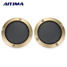 Aiyima 2PC 3Inch Speaker Net Cover Mesh Enclosure Decorative Ring Glod Color Protective Grille Subwoofer Speaker Cover