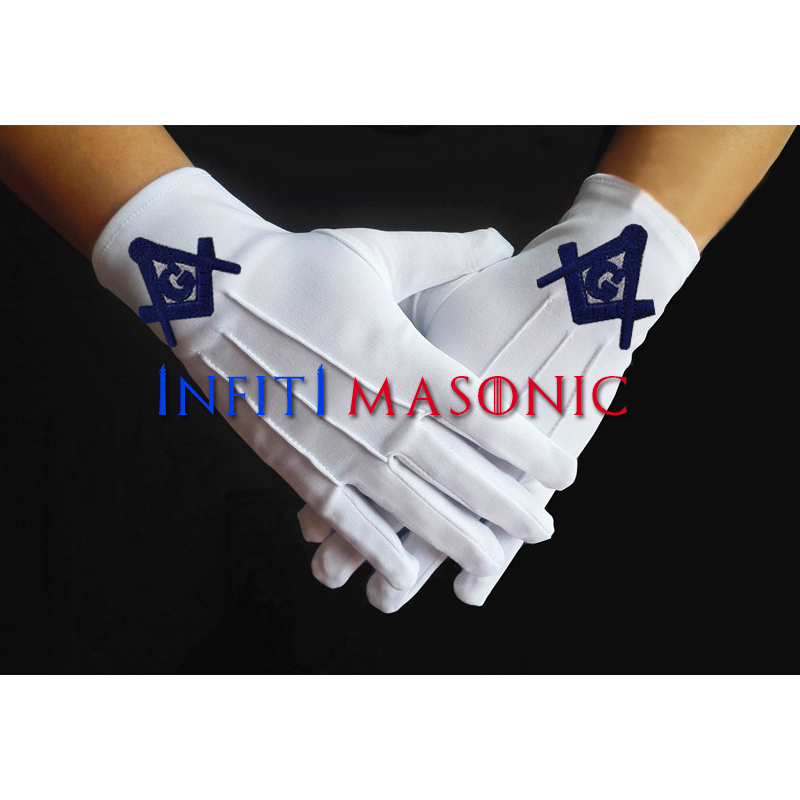 masonic white ceremonial swords gloves beige fingerless military parade white