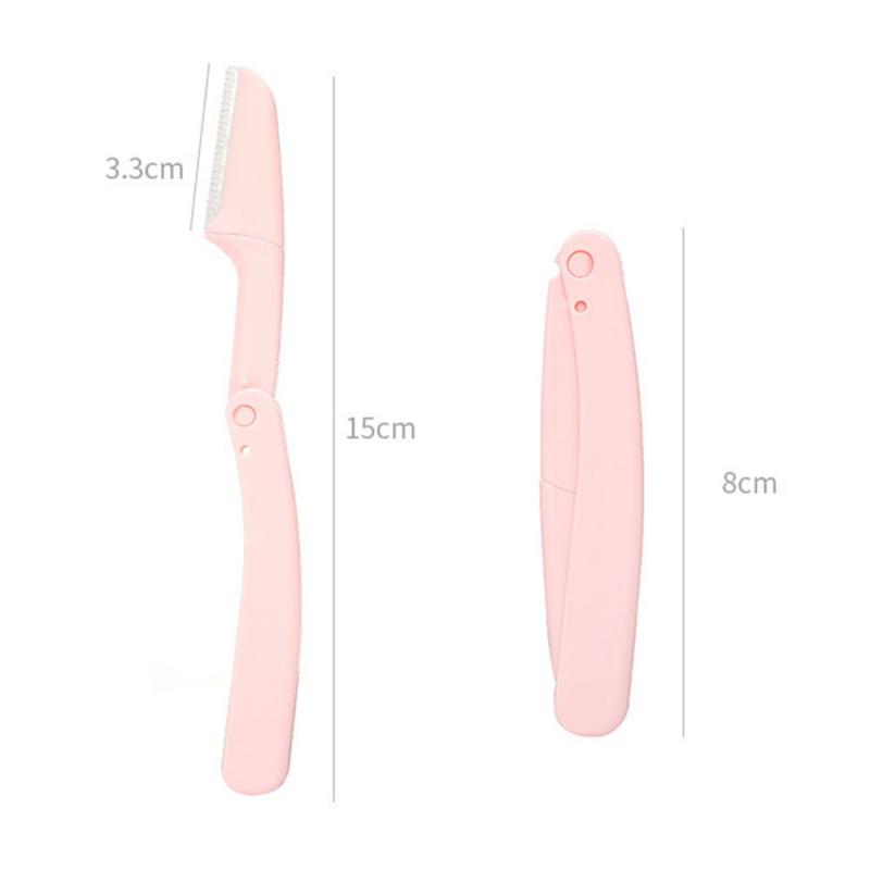 3 Pcs/Set Ladies Folding Eyebrow Knife With Net Eyebrow Repairer Eyebrow Trimmer Makeup Tools For Women NEW