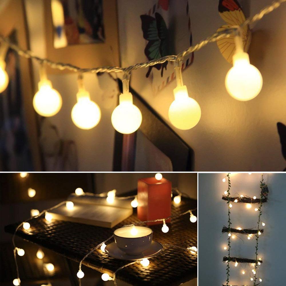 Ball Led String Lights Battery Powered 1.5m 10led 3m 20led Fairy Light Christmas Holiday Home Party Garland LED Decorative Lamp