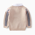 2-8T Toddler Kid Boy Sweater Autumn Winter Children Clothing Knitted Warm Pullover Top Long Sleeve Gentleman Sweater Streetwear