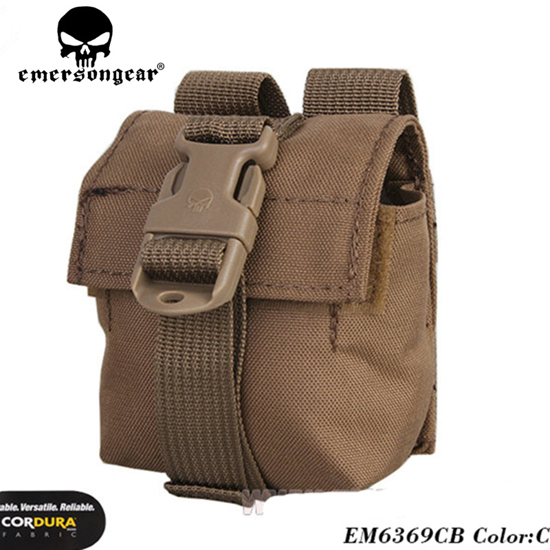 Emerson LBT Style Single Frag Grenad Pouch 500D Molle Square Modular Bag Paintball Equipment Hunting Bags