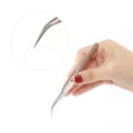 1Pcs Anti rust Steel Curved Tweezers Stainless Steel Nipper Extension Eyelash Tweezers Picking Nail Art Tool BST-19L