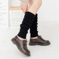 Women Knitted Leg Warmers Autumn and Winter Solid Color Footless Knee High Socks