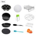 12pcs Air Fryer Accessories Baking Cake Grill Pizza Dish For Gowise Phillips Cozyna And Secura, Fit All Airfryer 3.7QT-5.8QT