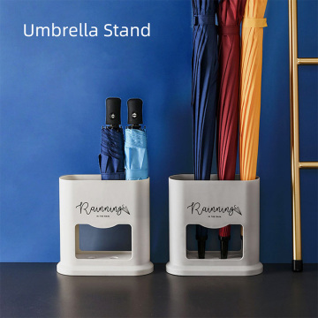 Nordic Style Oval Umbrella Stand Rack Umbrella Holder Plastic Organizer For Indoor Home Hallway Entryway Office Decor Storage